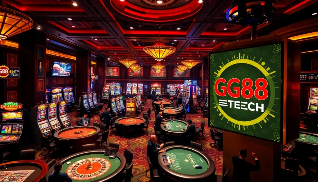 Experience the thrill of gambling at GG88 Tech, featuring dynamic tables and vibrant slot machines.